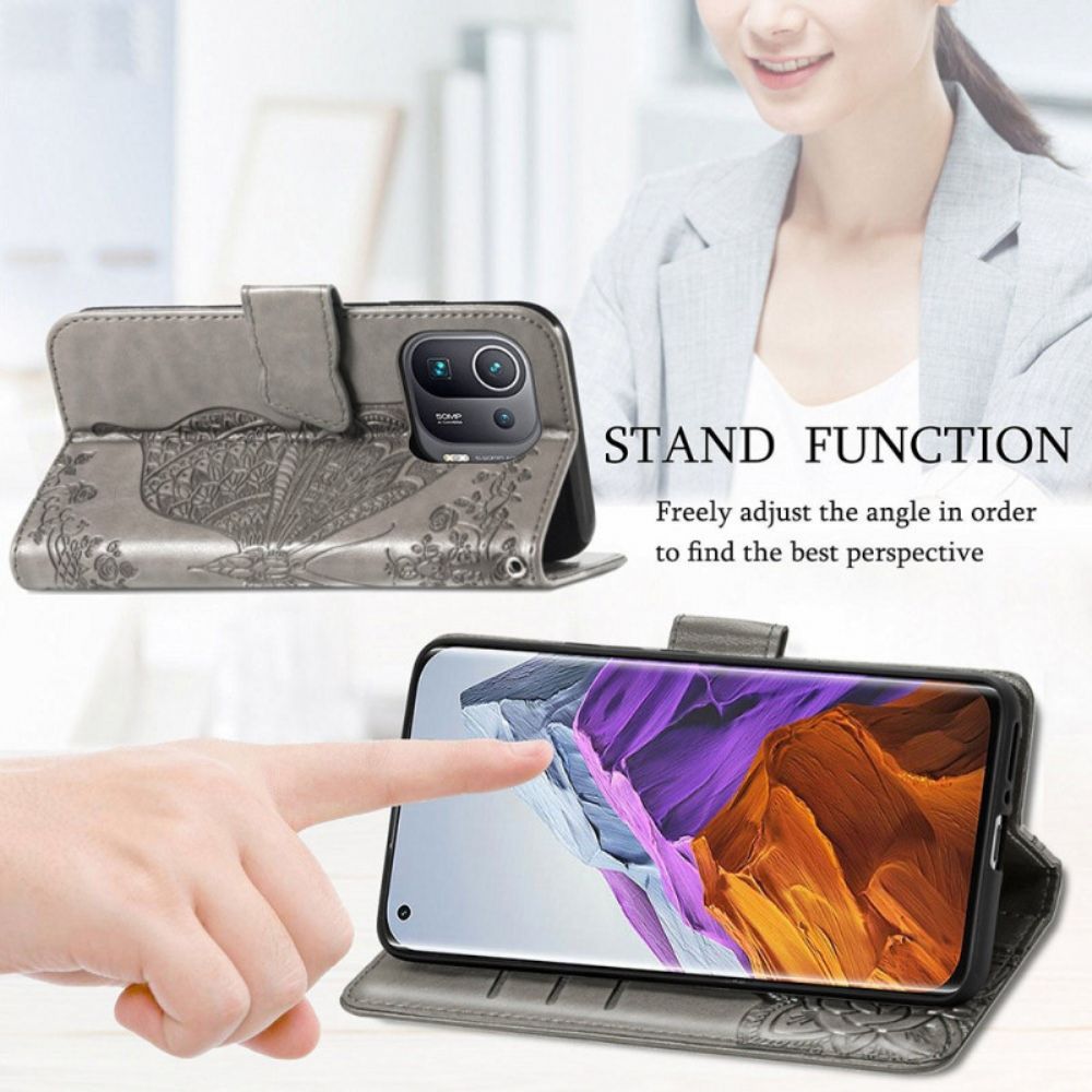 Folio-hoesje voor Xiaomi Mi 11 Pro Halve Vlinders