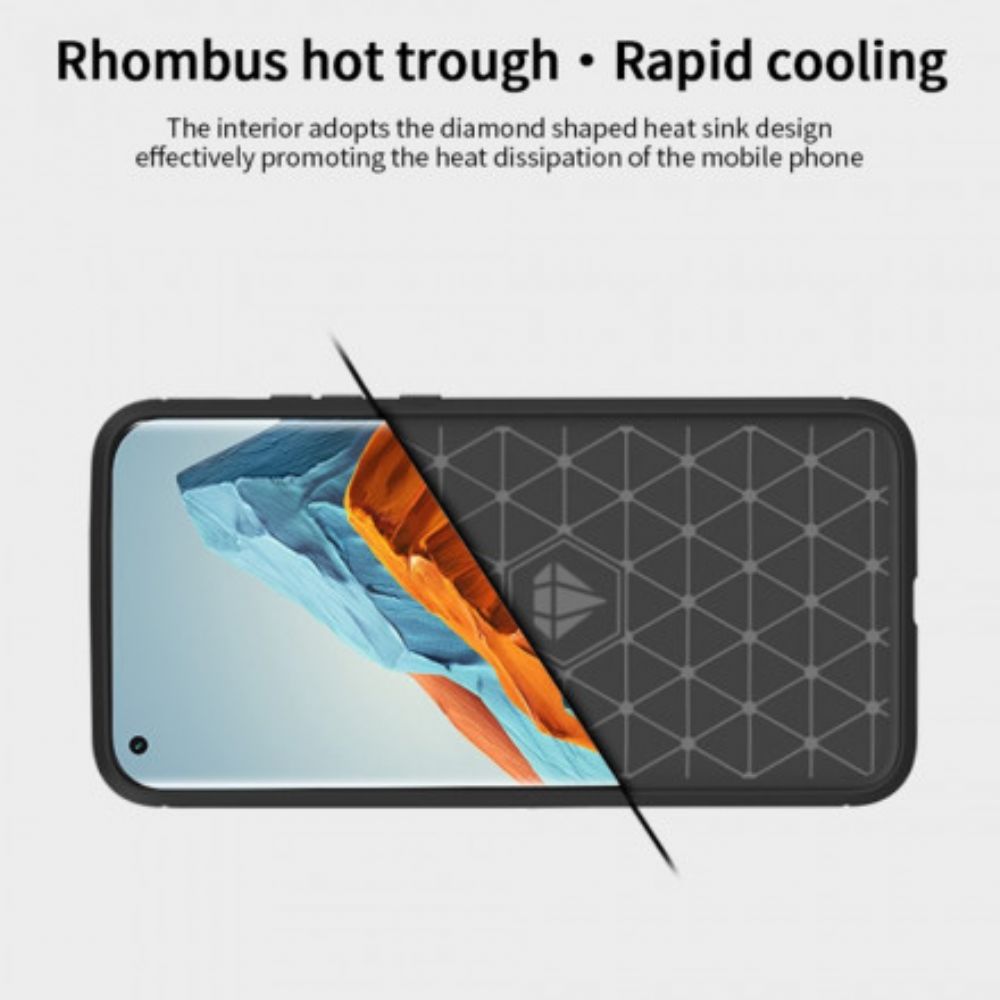 Hoesje voor Xiaomi Mi 11 Pro Mofi Geborstelde Koolstofvezel