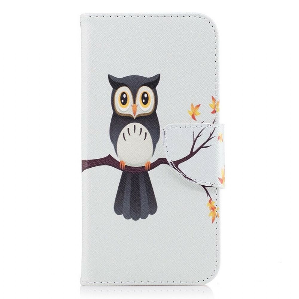 Flip Case voor Samsung Galaxy J5 2017 Uil Zat Op Tak