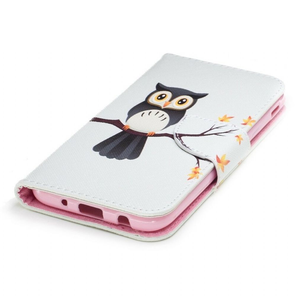 Flip Case voor Samsung Galaxy J5 2017 Uil Zat Op Tak