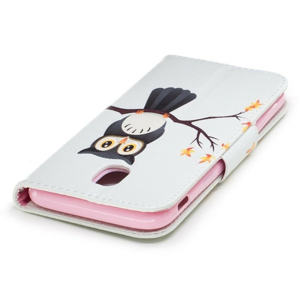 Flip Case voor Samsung Galaxy J5 2017 Uil Zat Op Tak