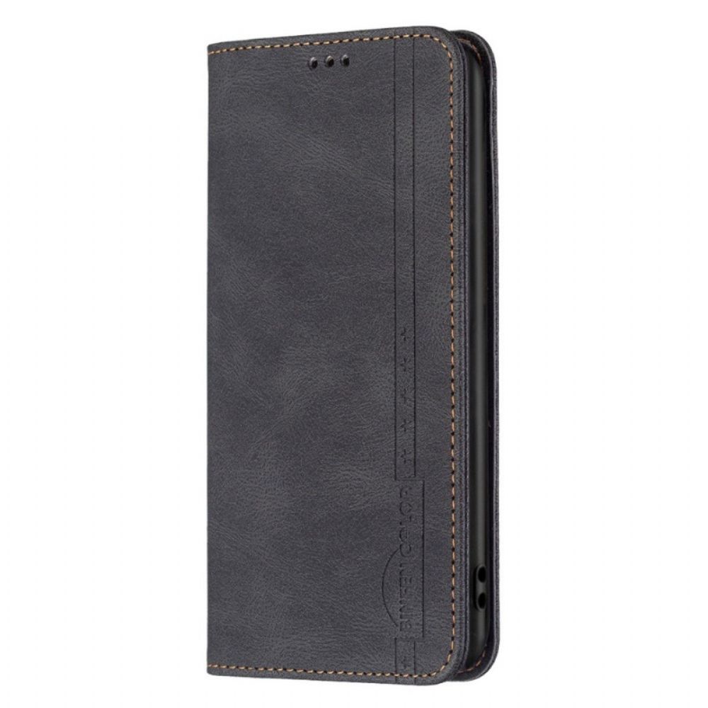 Bescherming Hoesje voor OnePlus 10 Pro 5G Folio-hoesje Binfen Kleur Rfid Naaien