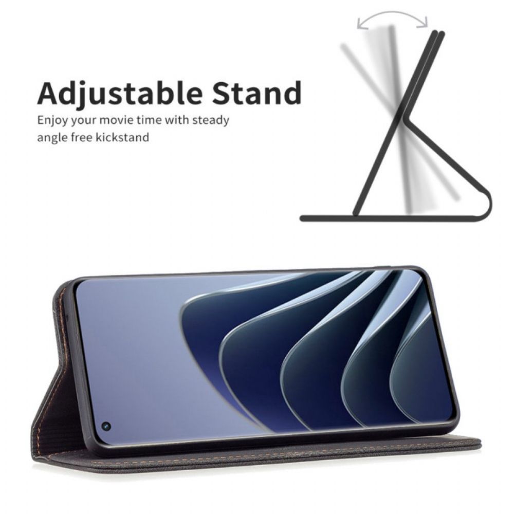 Bescherming Hoesje voor OnePlus 10 Pro 5G Folio-hoesje Binfen Kleur Rfid Naaien