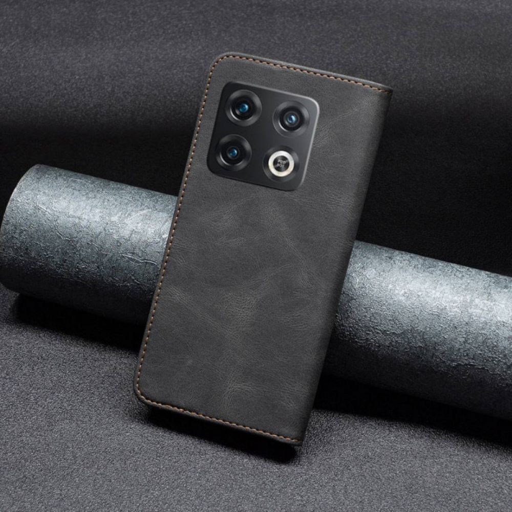 Bescherming Hoesje voor OnePlus 10 Pro 5G Folio-hoesje Binfen Kleur Rfid Naaien