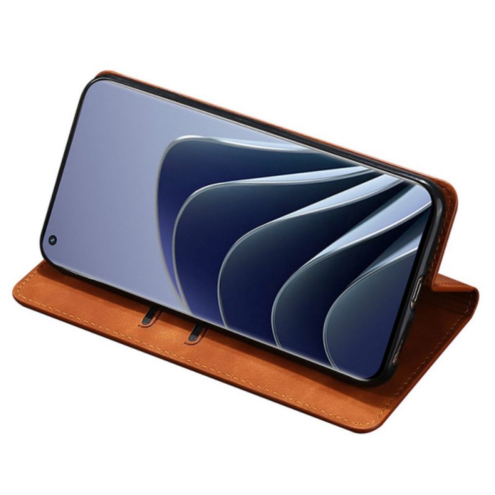 Bescherming Hoesje voor OnePlus 10 Pro 5G Folio-hoesje Leerstijl