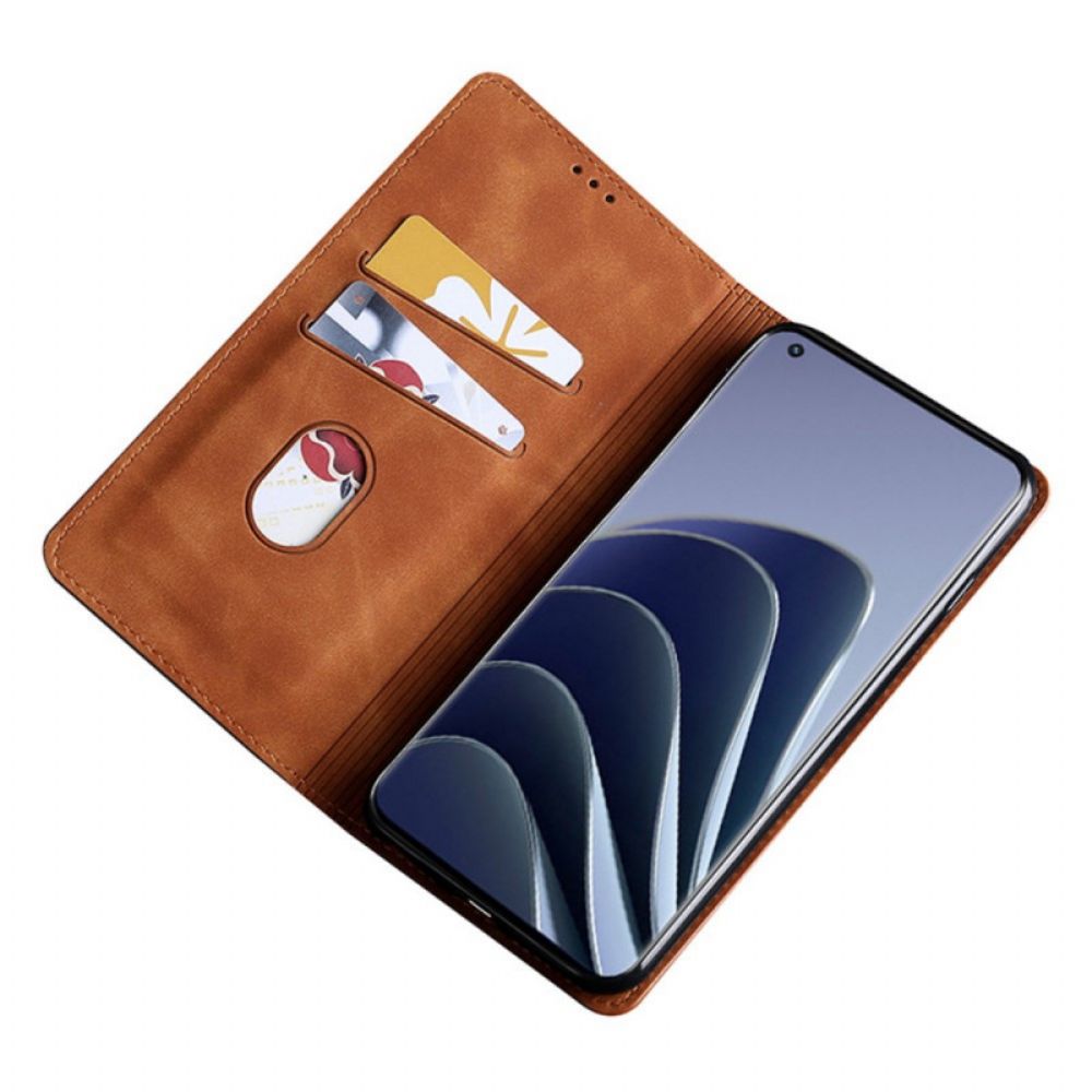 Bescherming Hoesje voor OnePlus 10 Pro 5G Folio-hoesje Leerstijl
