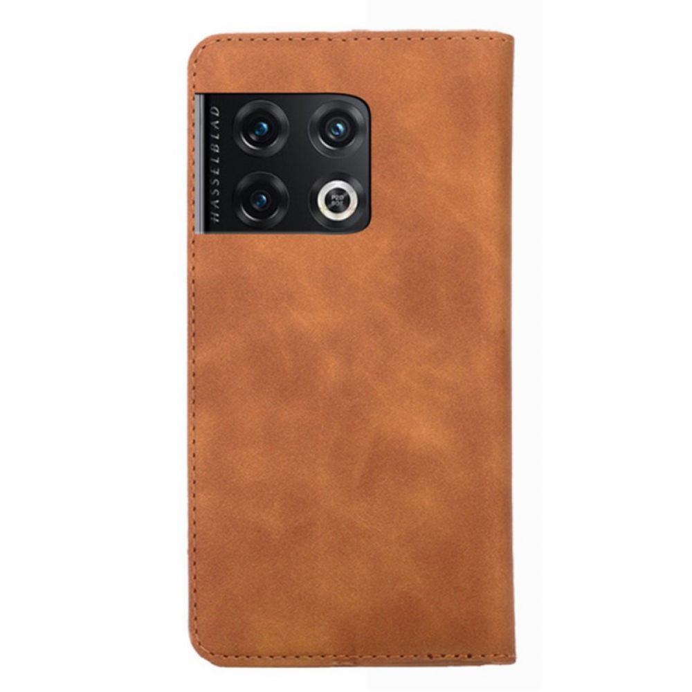 Bescherming Hoesje voor OnePlus 10 Pro 5G Folio-hoesje Leerstijl