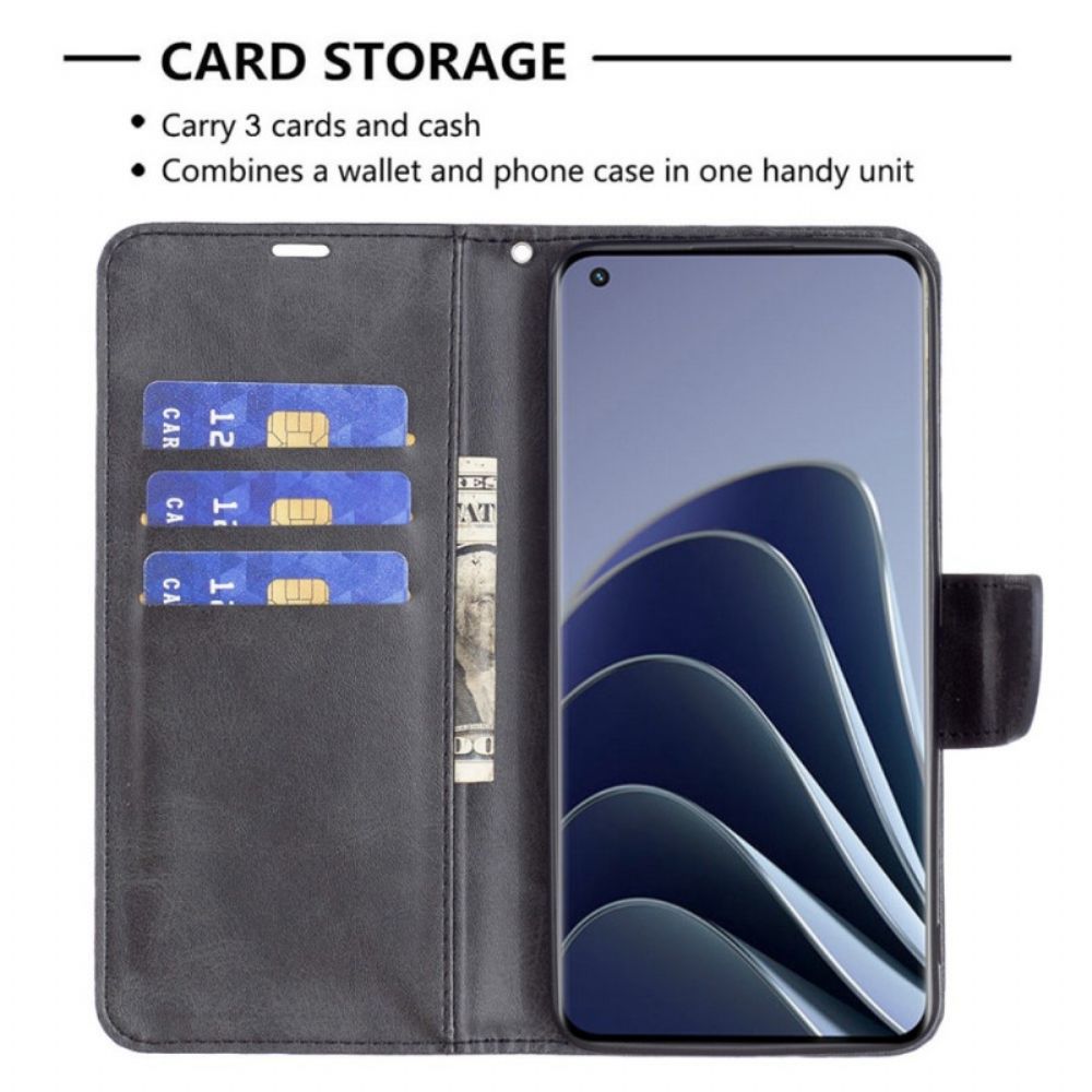 Flip Case voor OnePlus 10 Pro 5G Glad Leer