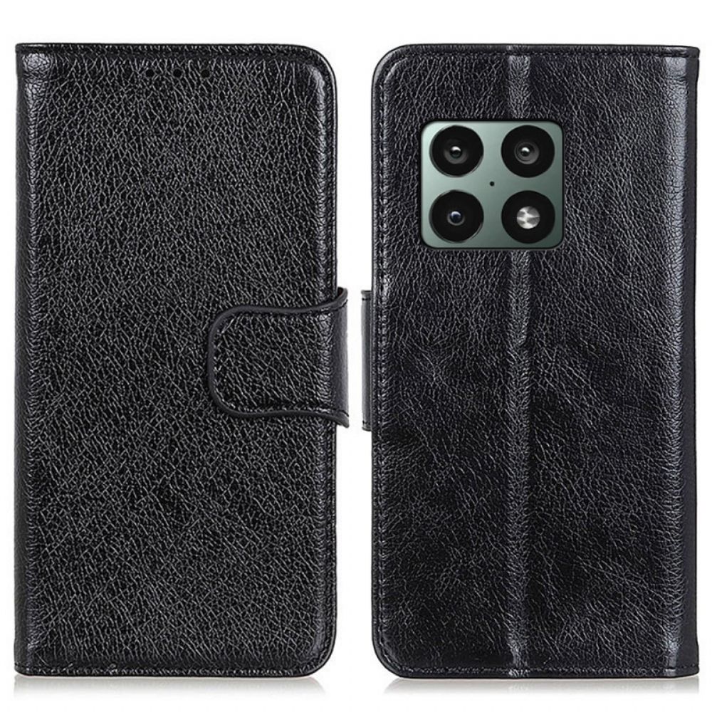 Folio-hoesje voor OnePlus 10 Pro 5G Gesplitst Nappaleer