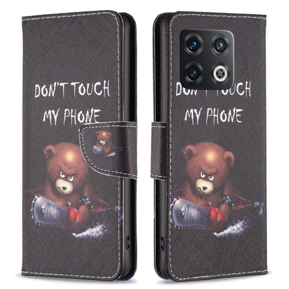 Folio-hoesje voor OnePlus 10 Pro 5G Gevaarlijke Beer