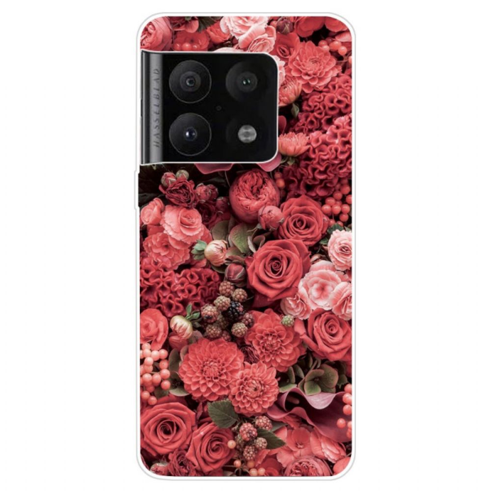 Hoesje voor OnePlus 10 Pro 5G Roze Bloemen