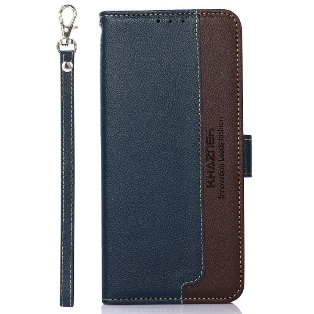 Leren Hoesje voor OnePlus 10 Pro 5G Liche-stijl Rfid Khazneh
