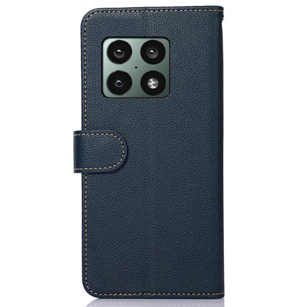 Leren Hoesje voor OnePlus 10 Pro 5G Liche-stijl Rfid Khazneh