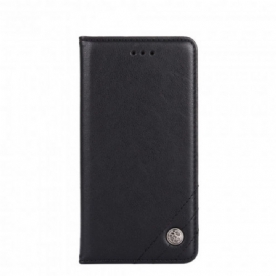 Bescherming Hoesje voor Xiaomi Mi 11i 5G / Poco F3 Folio-hoesje Rivet Lederen Stijl