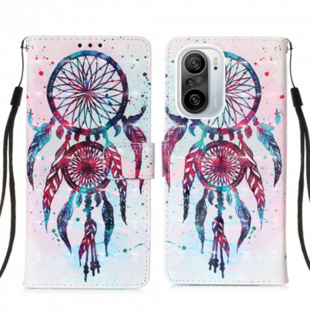 Folio-hoesje voor Xiaomi Mi 11i 5G / Poco F3 Aquarel Dromenvanger