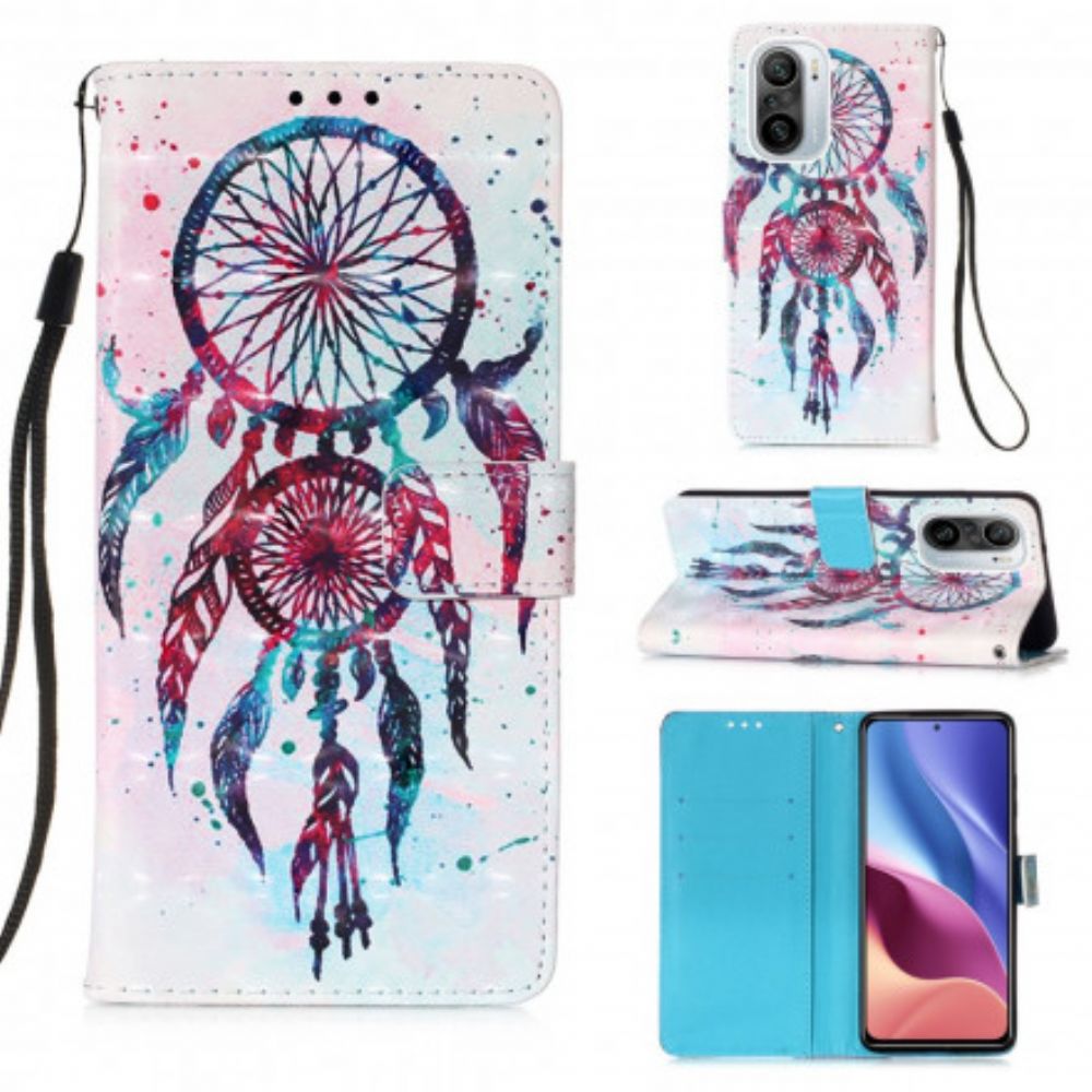 Folio-hoesje voor Xiaomi Mi 11i 5G / Poco F3 Aquarel Dromenvanger