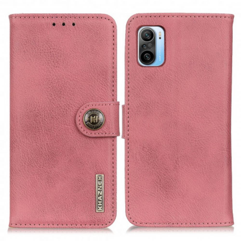 Folio-hoesje voor Xiaomi Mi 11i 5G / Poco F3 Retro Kunstleer Khazneh