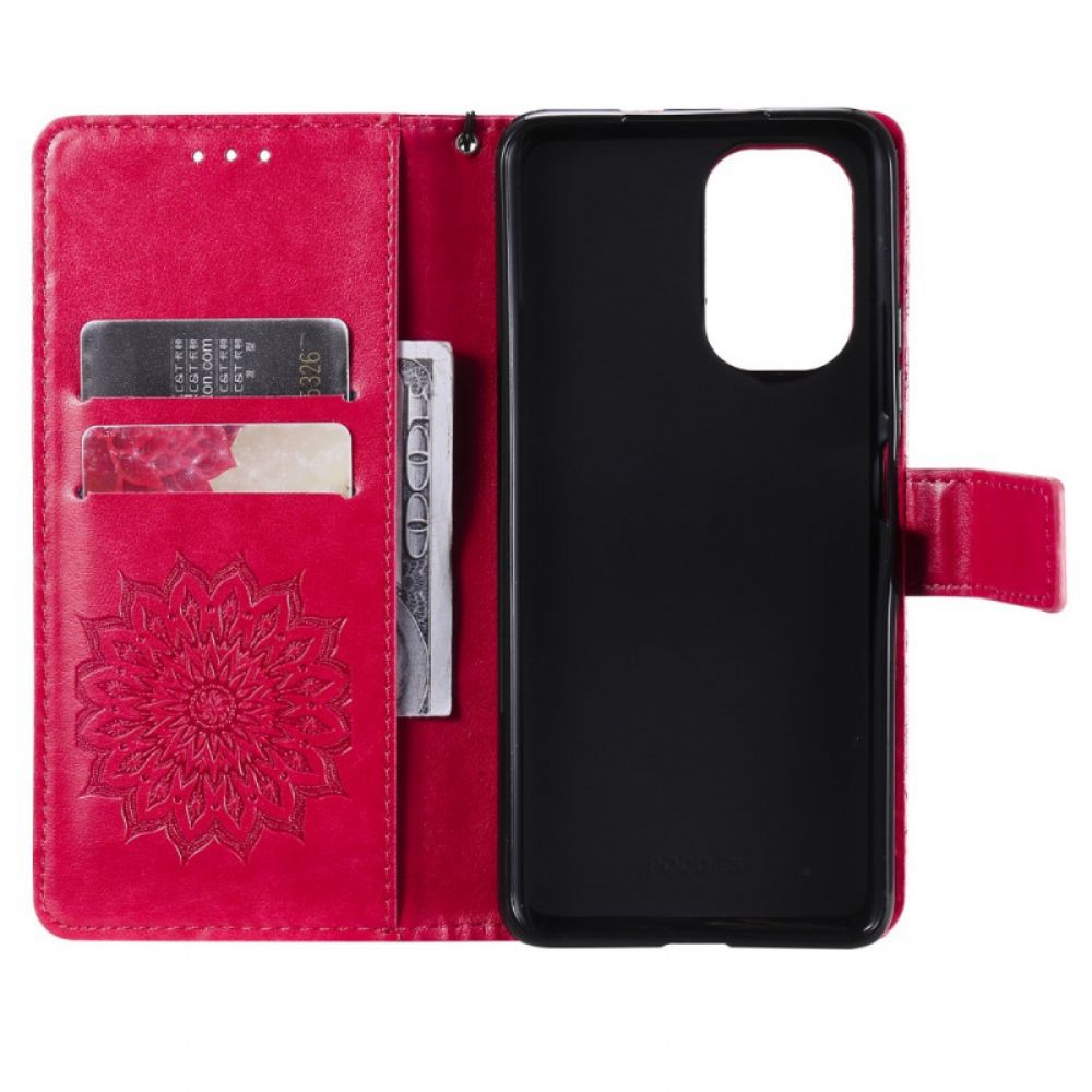 Folio-hoesje voor Xiaomi Mi 11i 5G / Poco F3 Zonnebloem