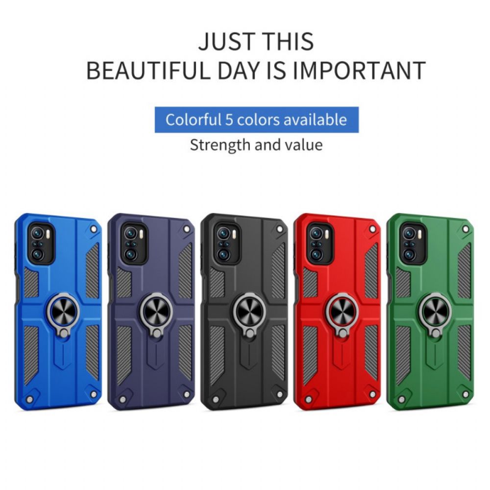Hoesje voor Xiaomi Mi 11i 5G / Poco F3 Hybride Met Ring-ondersteuning