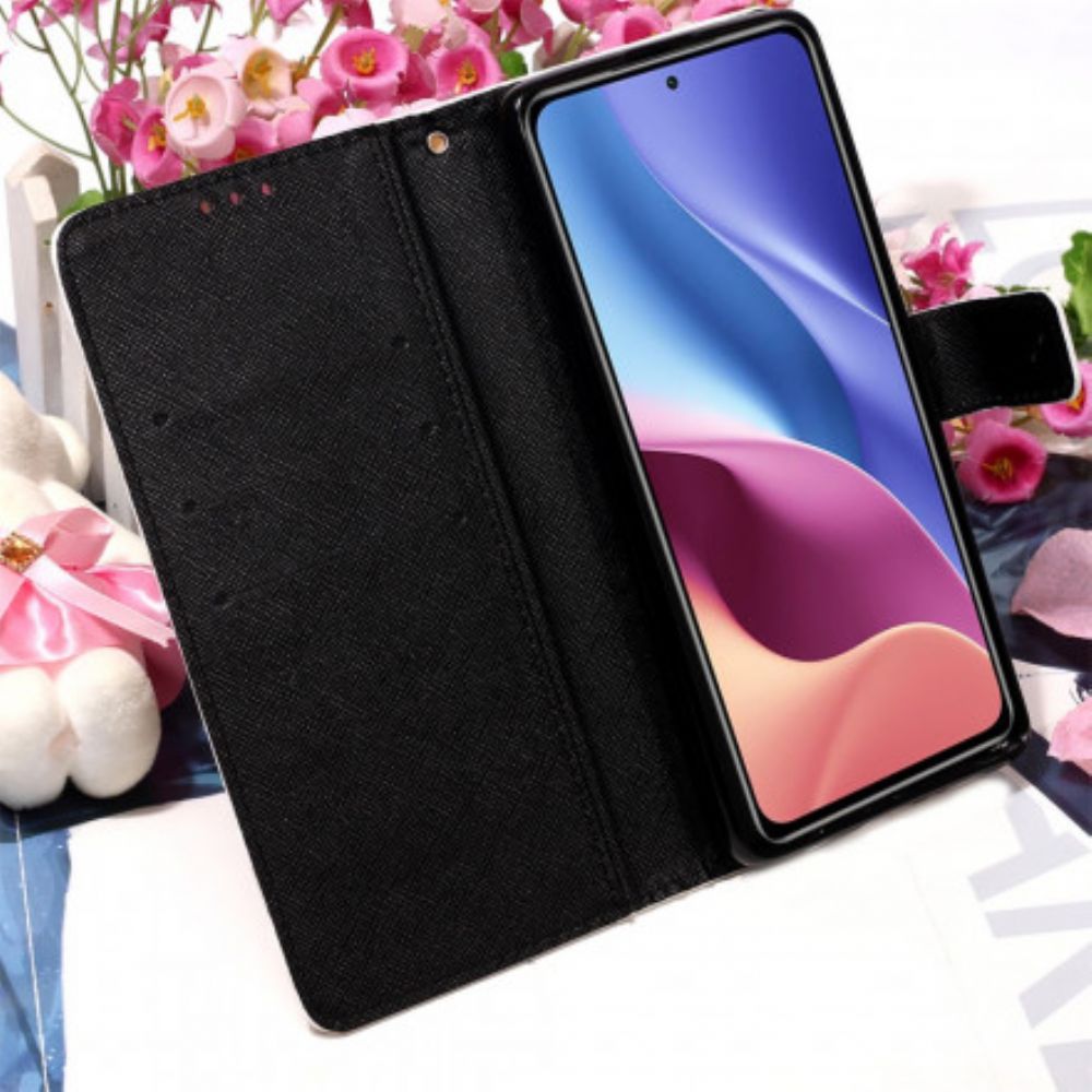 Leren Hoesje voor Xiaomi Mi 11i 5G / Poco F3 Bloemenschedel