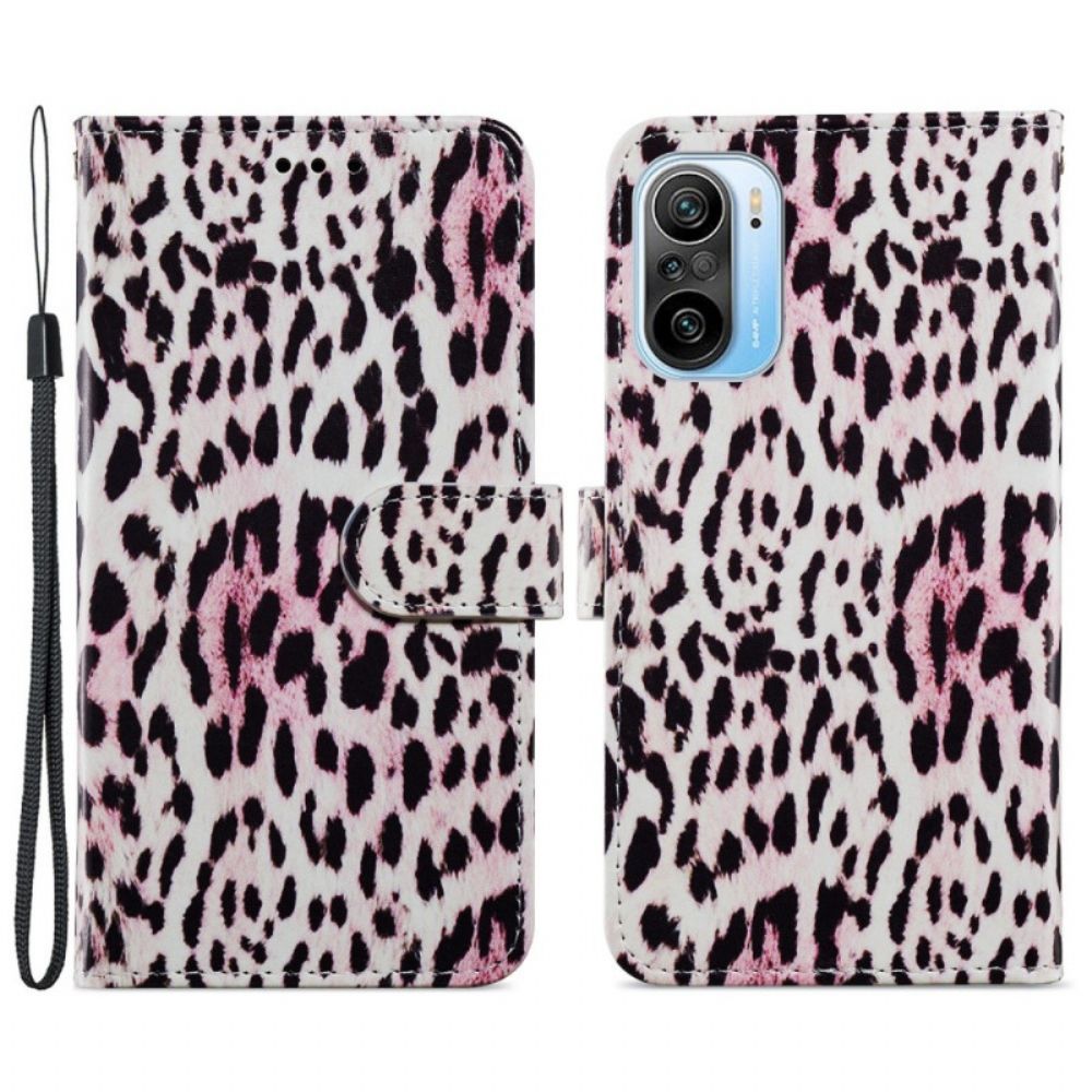 Leren Hoesje voor Xiaomi Mi 11i 5G / Poco F3 Luipaardprint