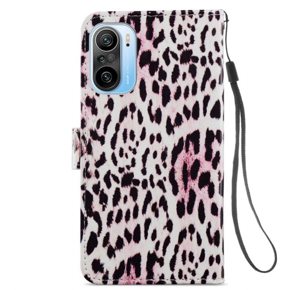 Leren Hoesje voor Xiaomi Mi 11i 5G / Poco F3 Luipaardprint