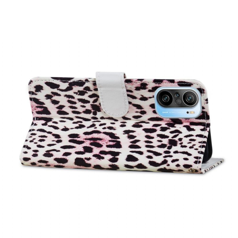 Leren Hoesje voor Xiaomi Mi 11i 5G / Poco F3 Luipaardprint