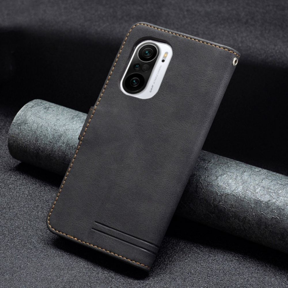 Leren Hoesje voor Xiaomi Mi 11i 5G / Poco F3 Rfid Binfen-kleur