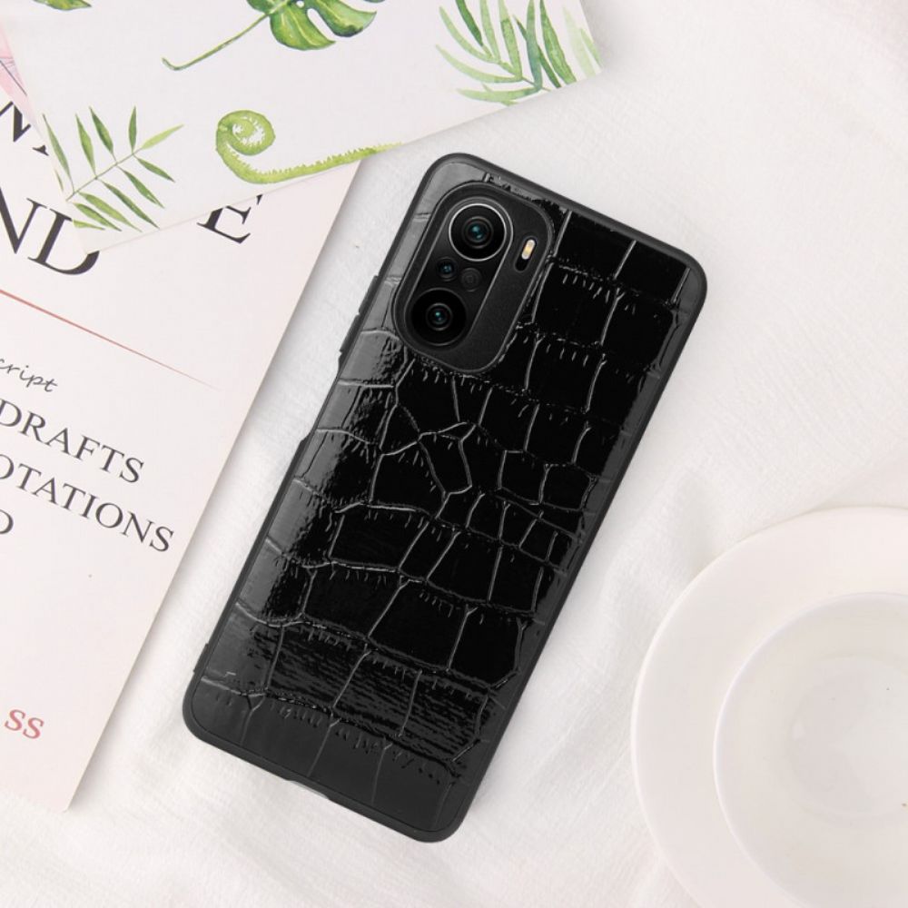 Telefoonhoesje voor Xiaomi Mi 11i 5G / Poco F3 Krokodillenleereffect