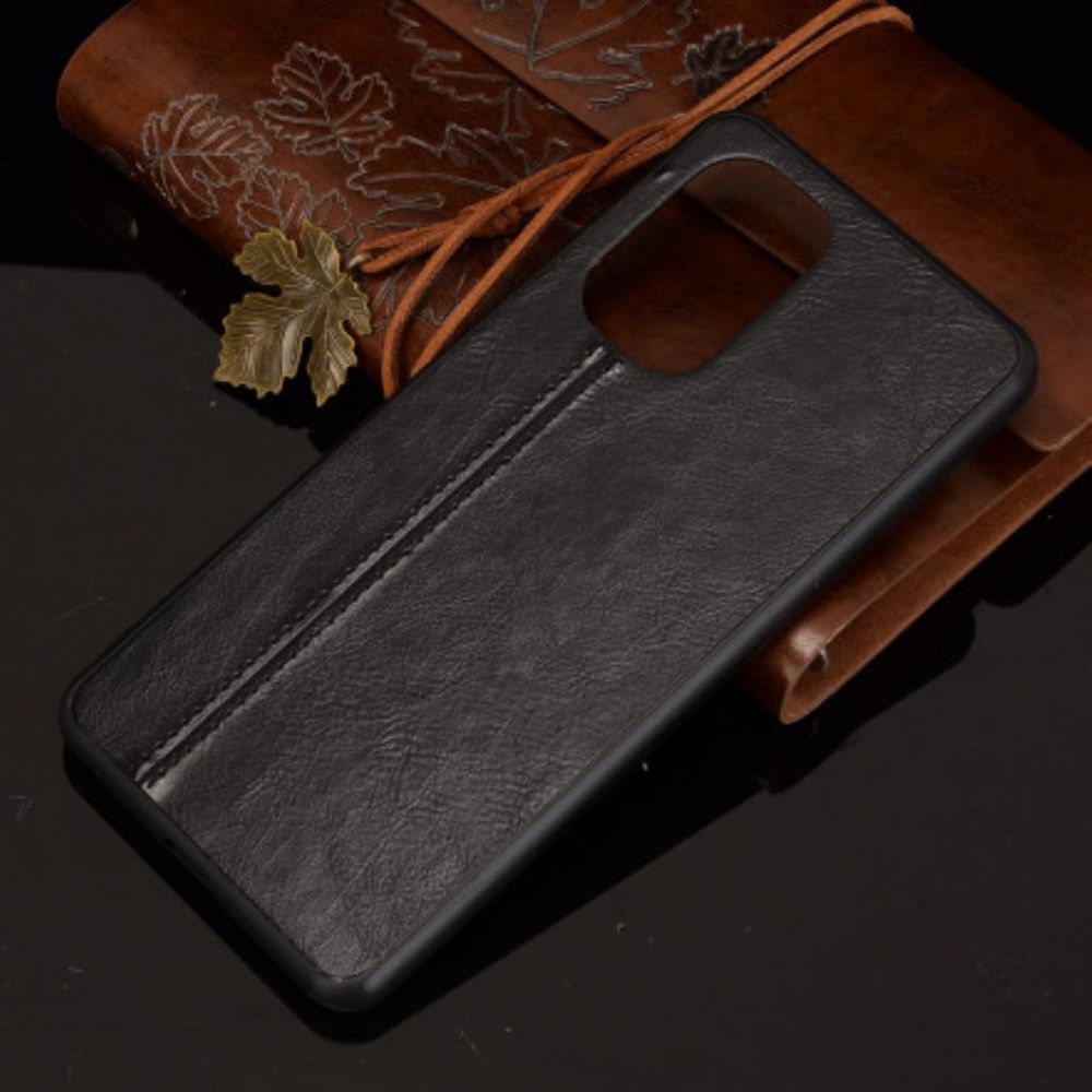Telefoonhoesje voor Xiaomi Mi 11i 5G / Poco F3 Naad Leereffect