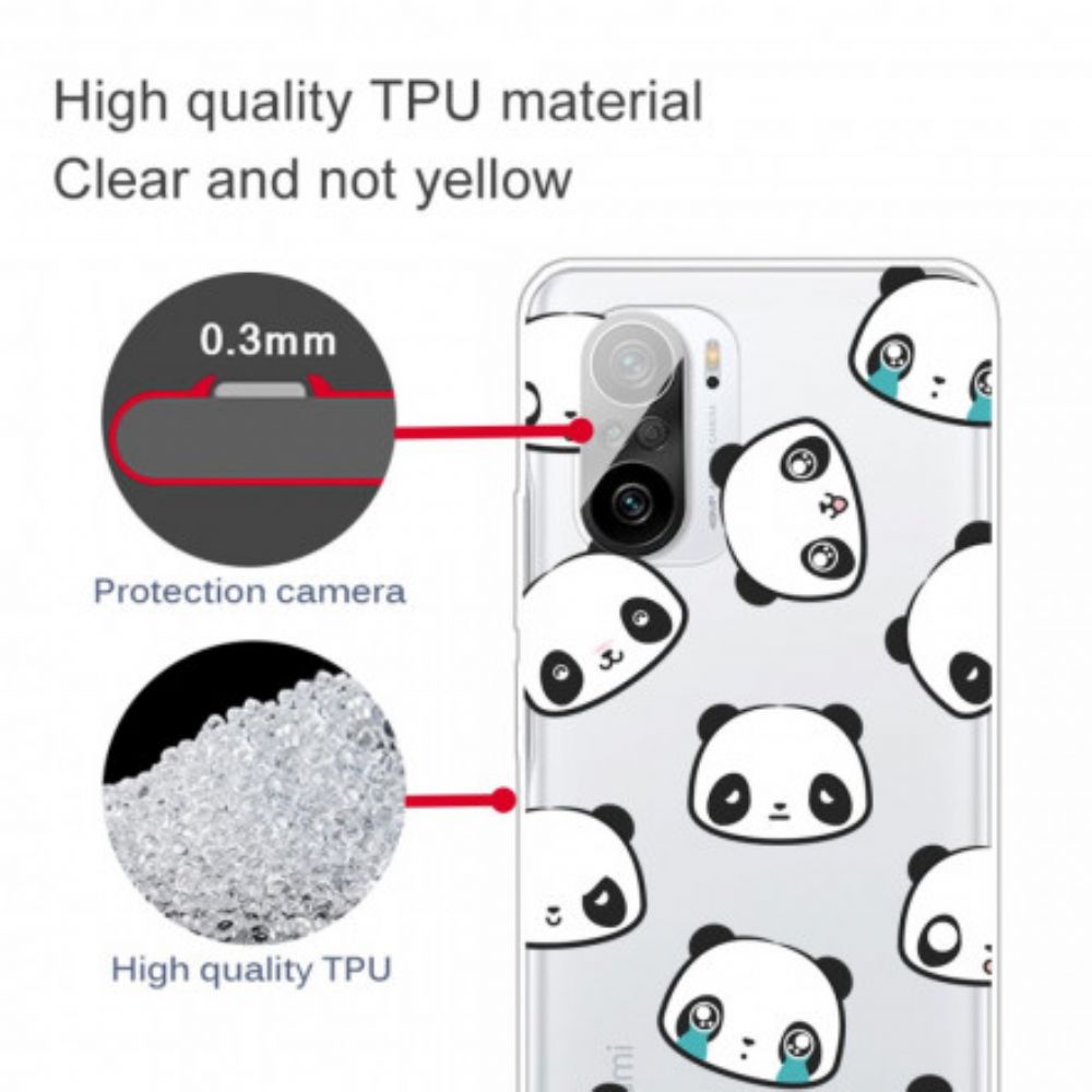 Telefoonhoesje voor Xiaomi Mi 11i 5G / Poco F3 Sentimentele Panda's