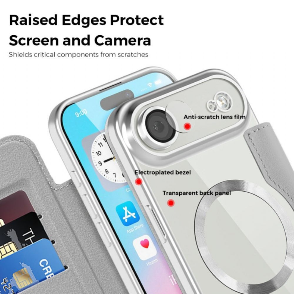 Folio-hoesje iPhone Air Magsafe-compatibel Gewatteerd Bescherming Hoesje