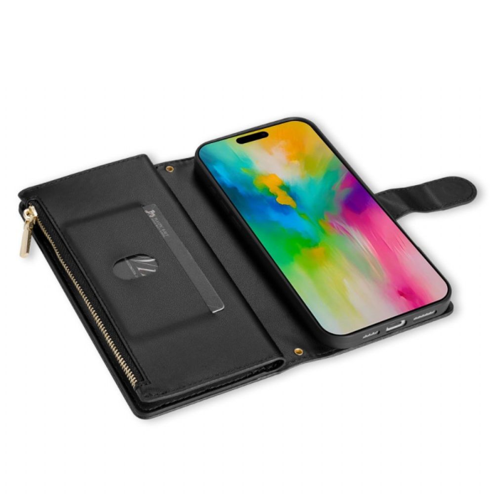 Folio-hoesje iPhone Air Telefoonhoesje Gewatteerd Met Koord En Schouderband