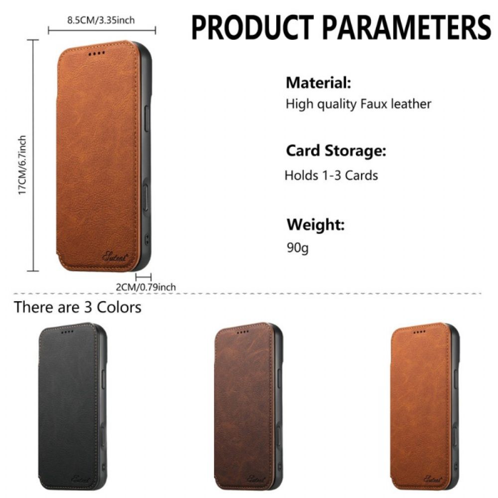 Folio-hoesje iPhone Air Ultradunne Magsafe Suteni Bescherming Hoesje