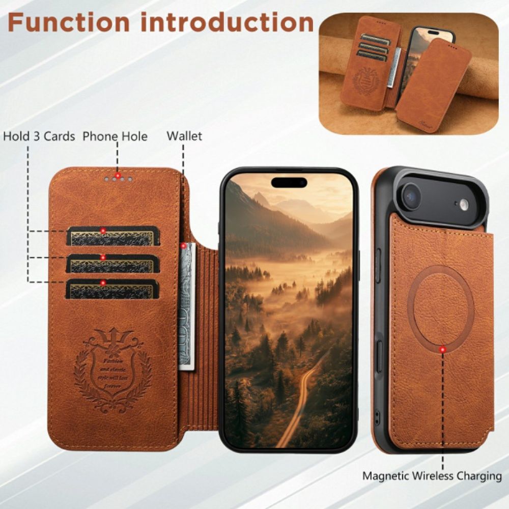 Folio-hoesje iPhone Air Ultradunne Magsafe Suteni Bescherming Hoesje