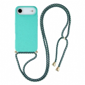 Hoesje iPhone Air Met Siliconenkoord En Tarwevezel