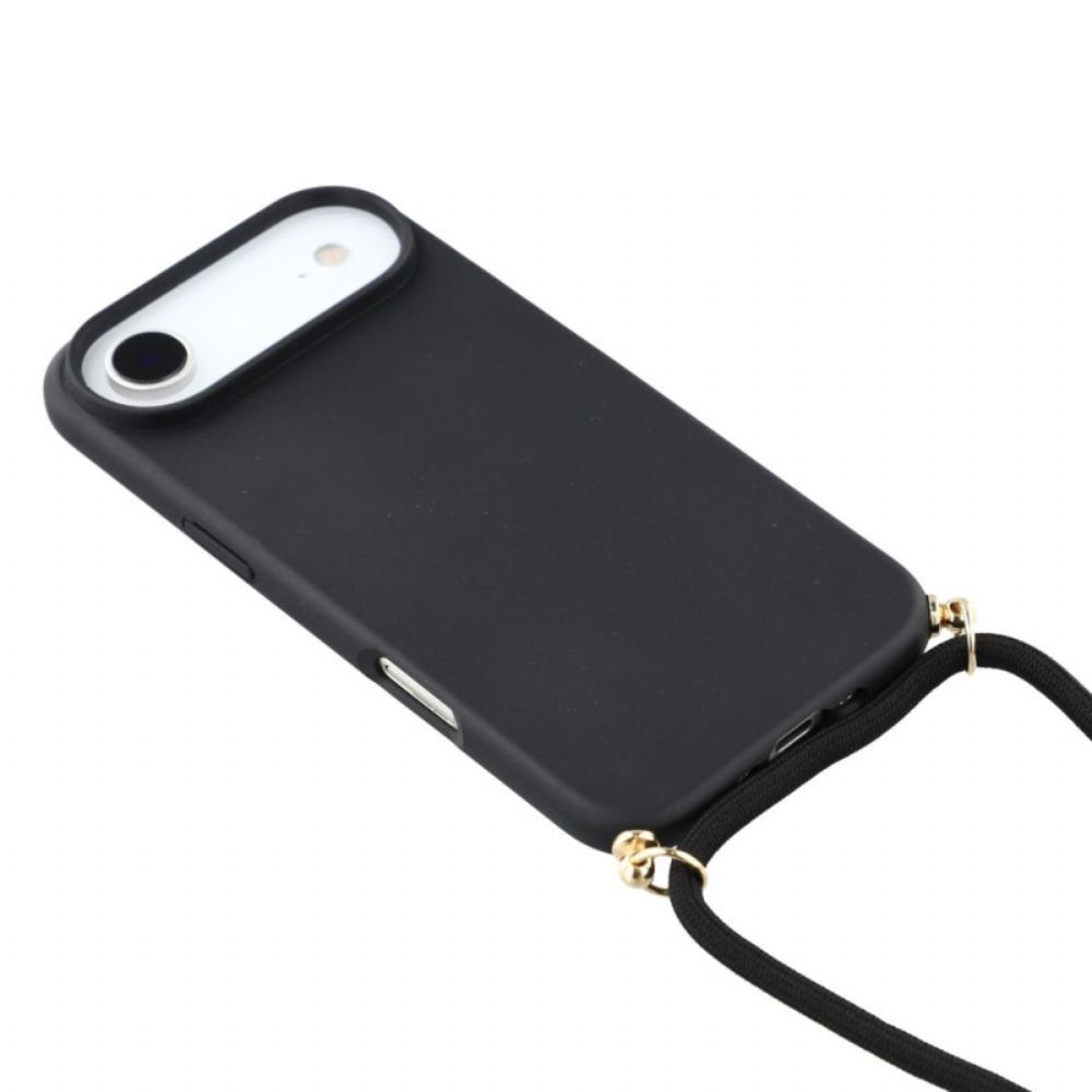 Hoesje iPhone Air Met Siliconenkoord En Tarwevezel