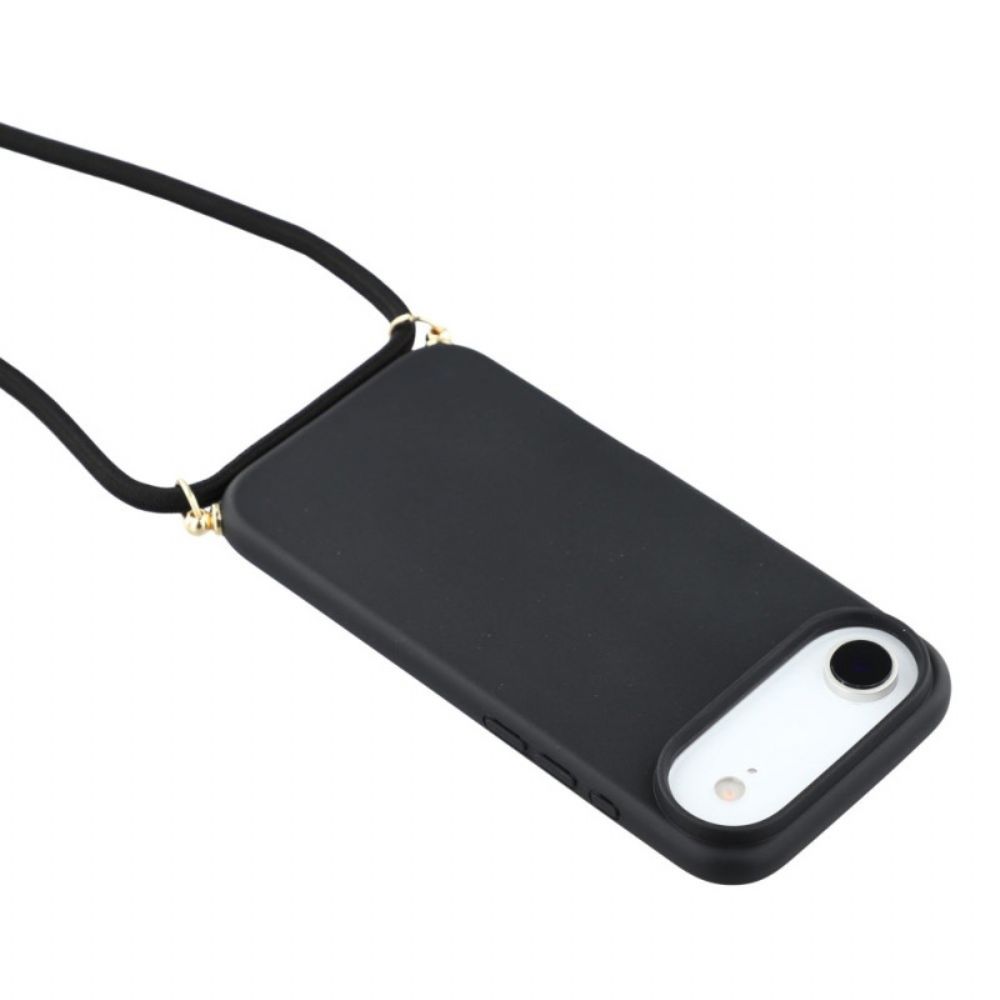 Hoesje iPhone Air Met Siliconenkoord En Tarwevezel