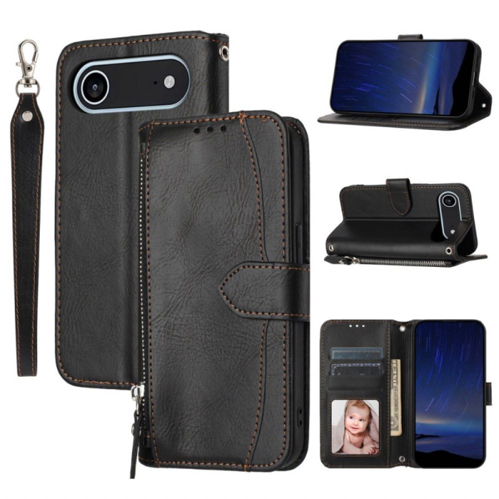 Leren Hoesje iPhone Air Retro Portemonnee