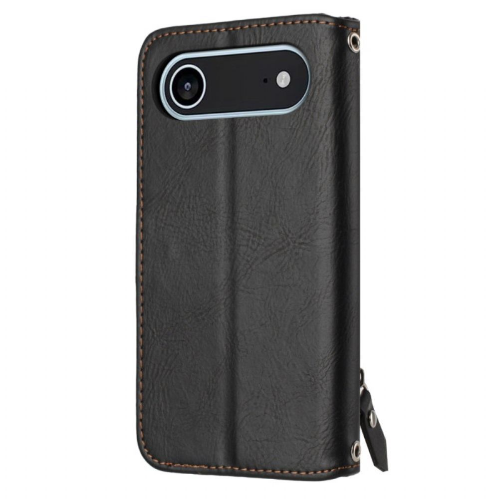 Leren Hoesje iPhone Air Retro Portemonnee