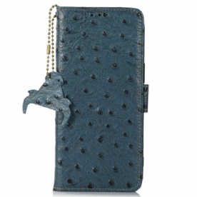 Leren Hoesje iPhone Air Rfid-blokkerend Struisvogelpatroon Bescherming Hoesje