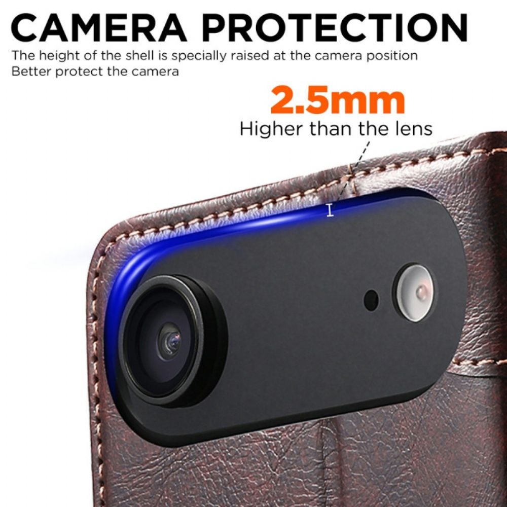 Leren Hoesje iPhone Air Vintage Suteni