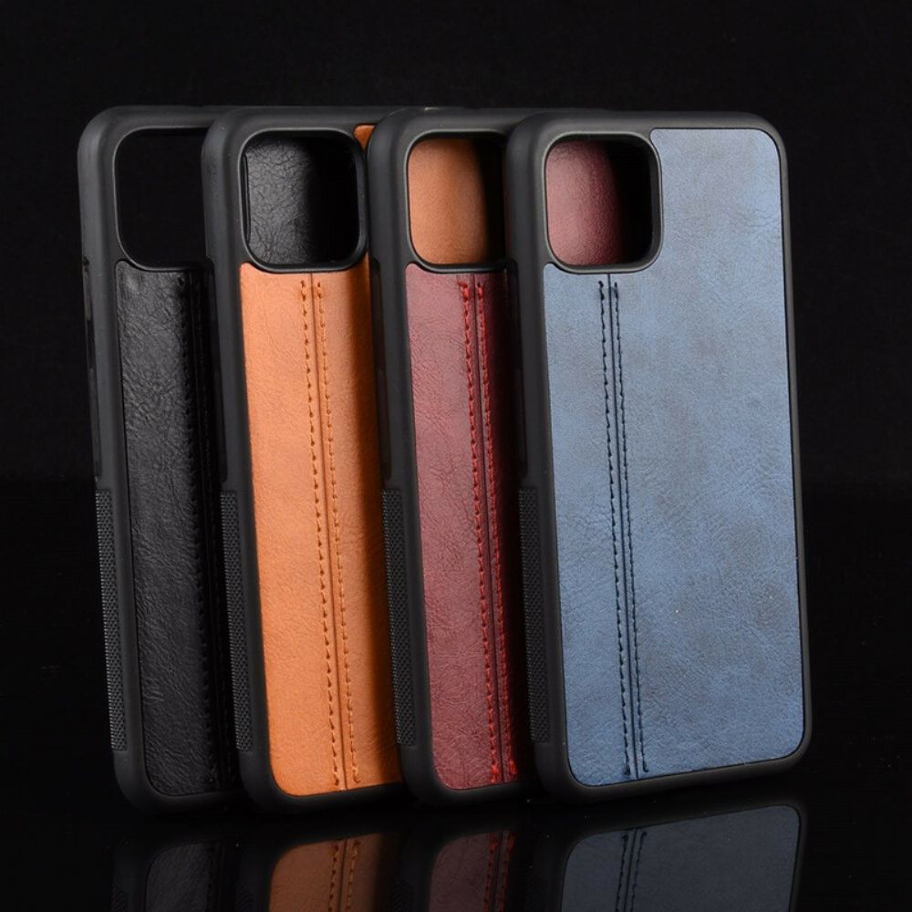 Hoesje voor Google Pixel 4 XL Naad Leereffect