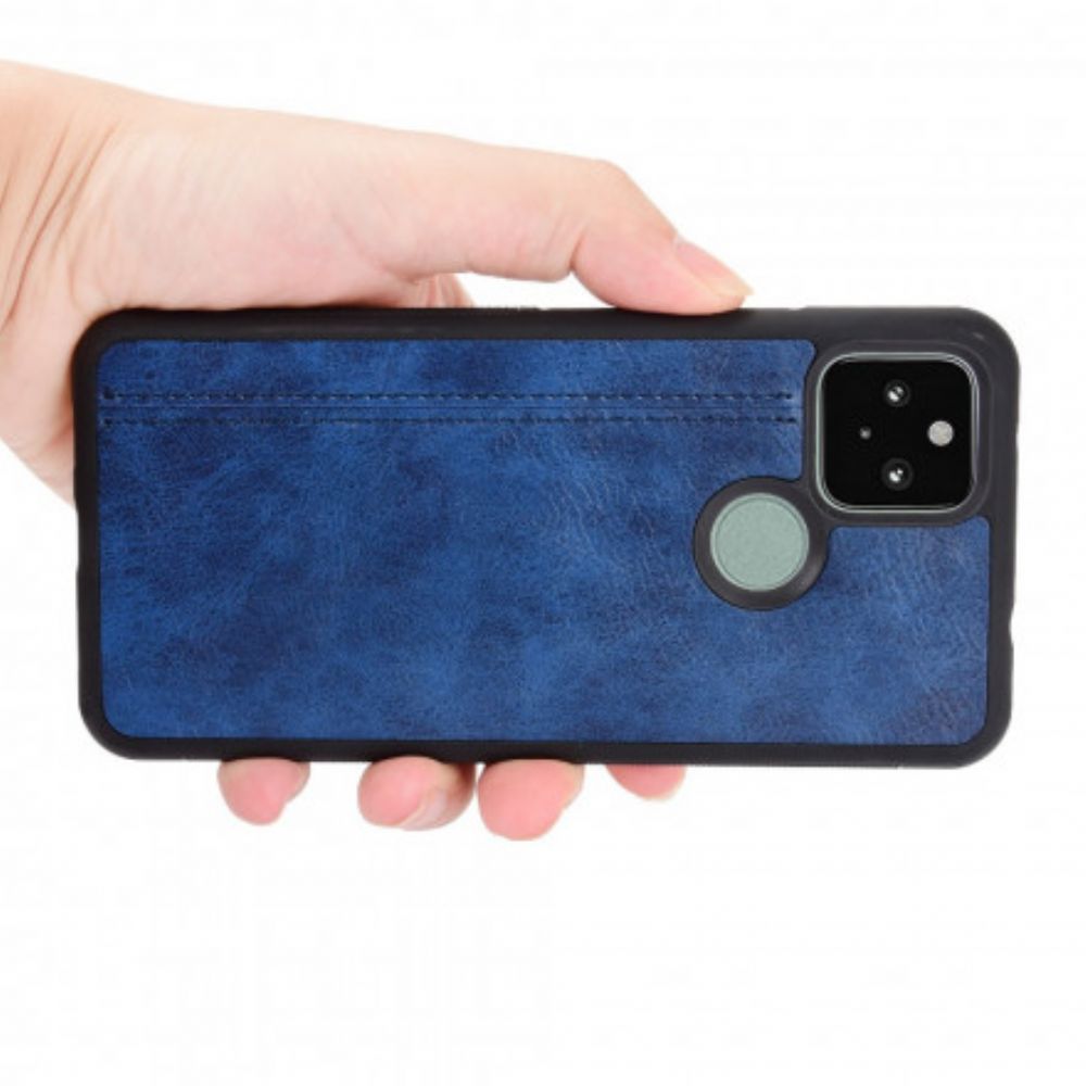 Hoesje voor Google Pixel 4A 5G Naad Leereffect
