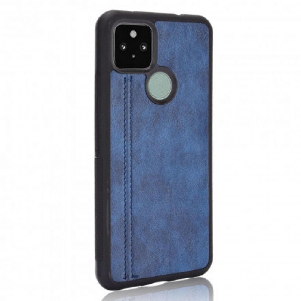 Hoesje voor Google Pixel 4A 5G Naad Leereffect