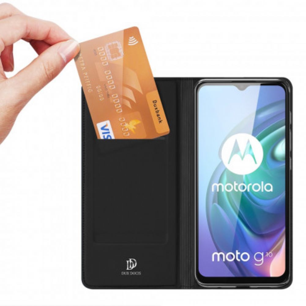Bescherming Hoesje voor Moto G10 / G30 Folio-hoesje Dux Ducis Pro-skin
