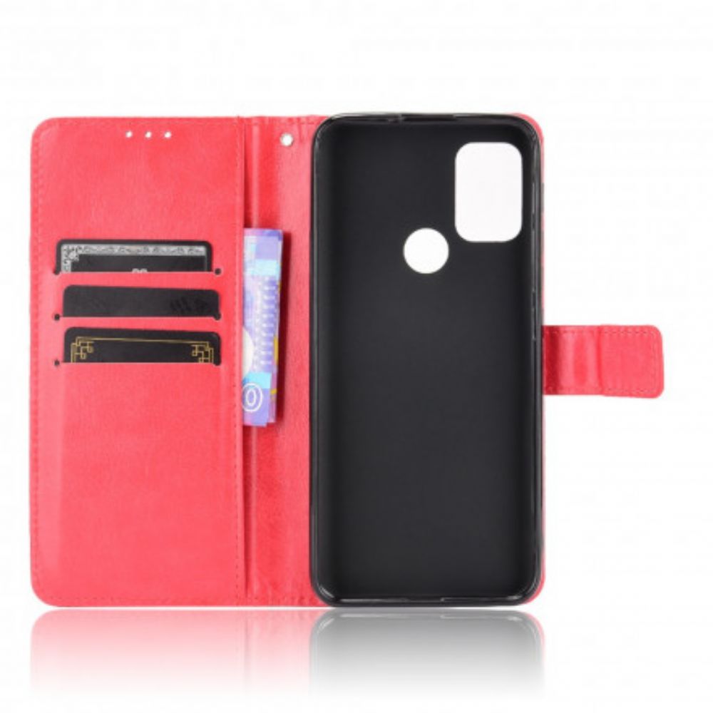 Folio-hoesje voor Moto G10 / G30 Flitsachtig Kunstleer