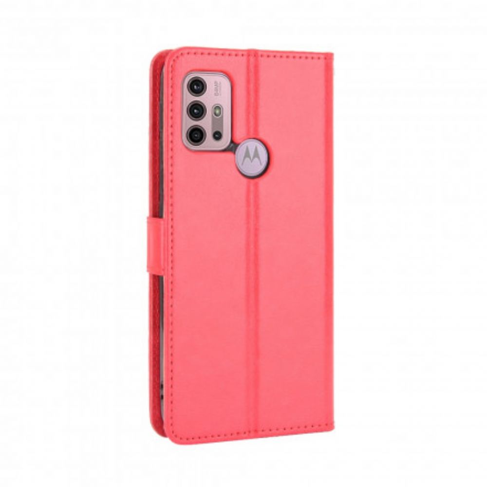 Folio-hoesje voor Moto G10 / G30 Flitsachtig Kunstleer