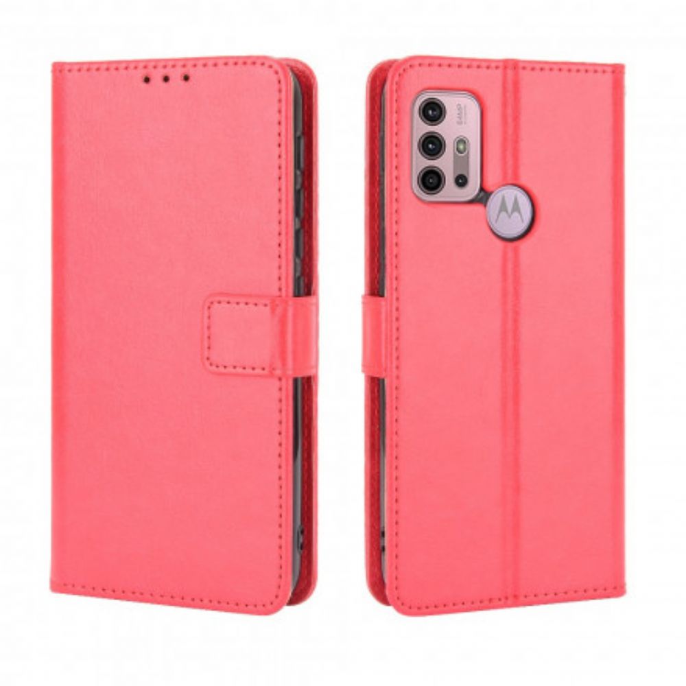 Folio-hoesje voor Moto G10 / G30 Flitsachtig Kunstleer