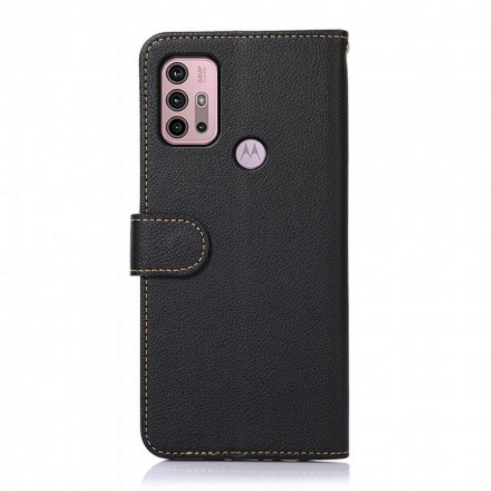 Folio-hoesje voor Moto G10 / G30 Liche-stijl Rfid Khazneh